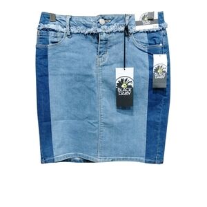 Black Daisy Women's Denim Mini Skirt - Blue